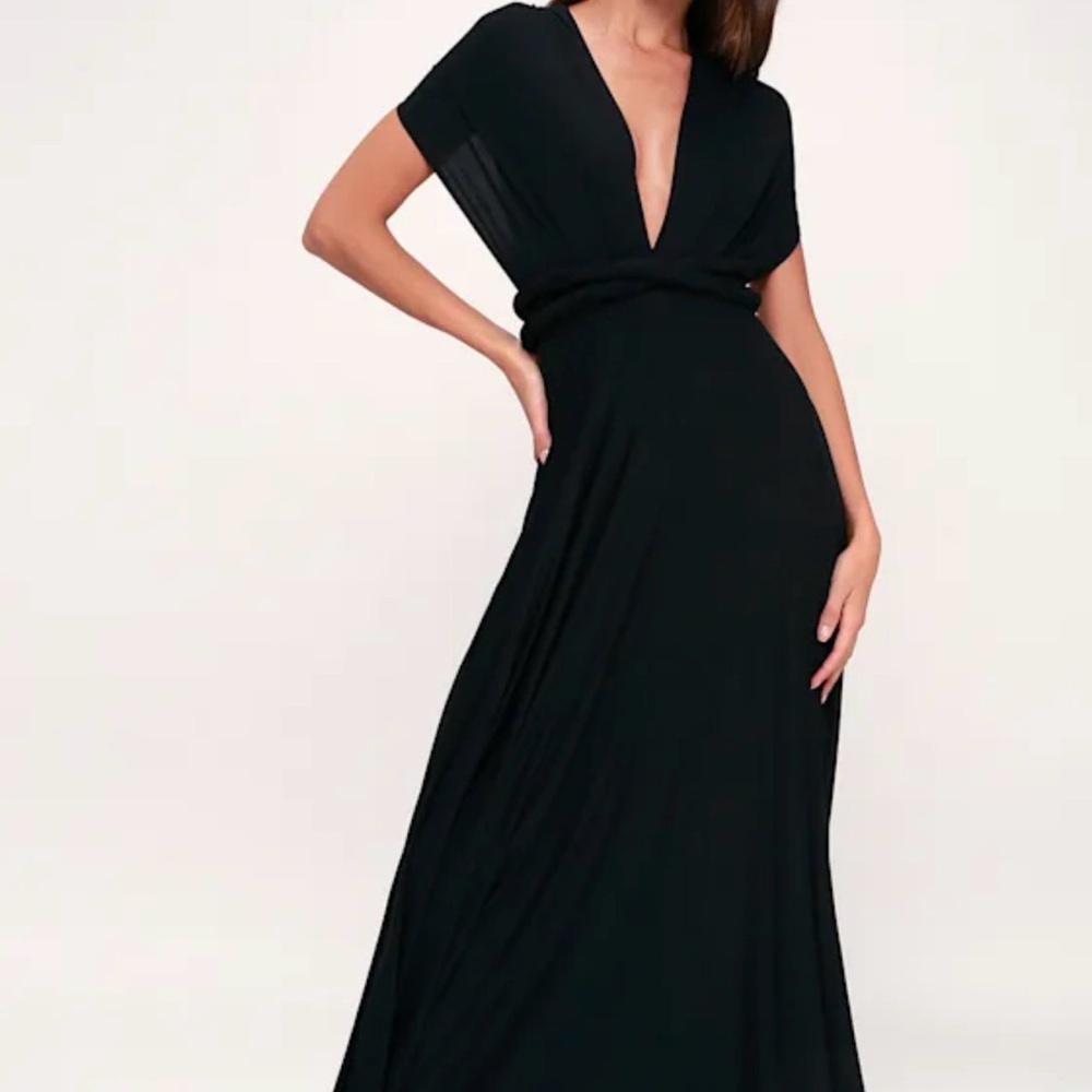 Navy Halter Maxi Dress - Women's Evening Gown